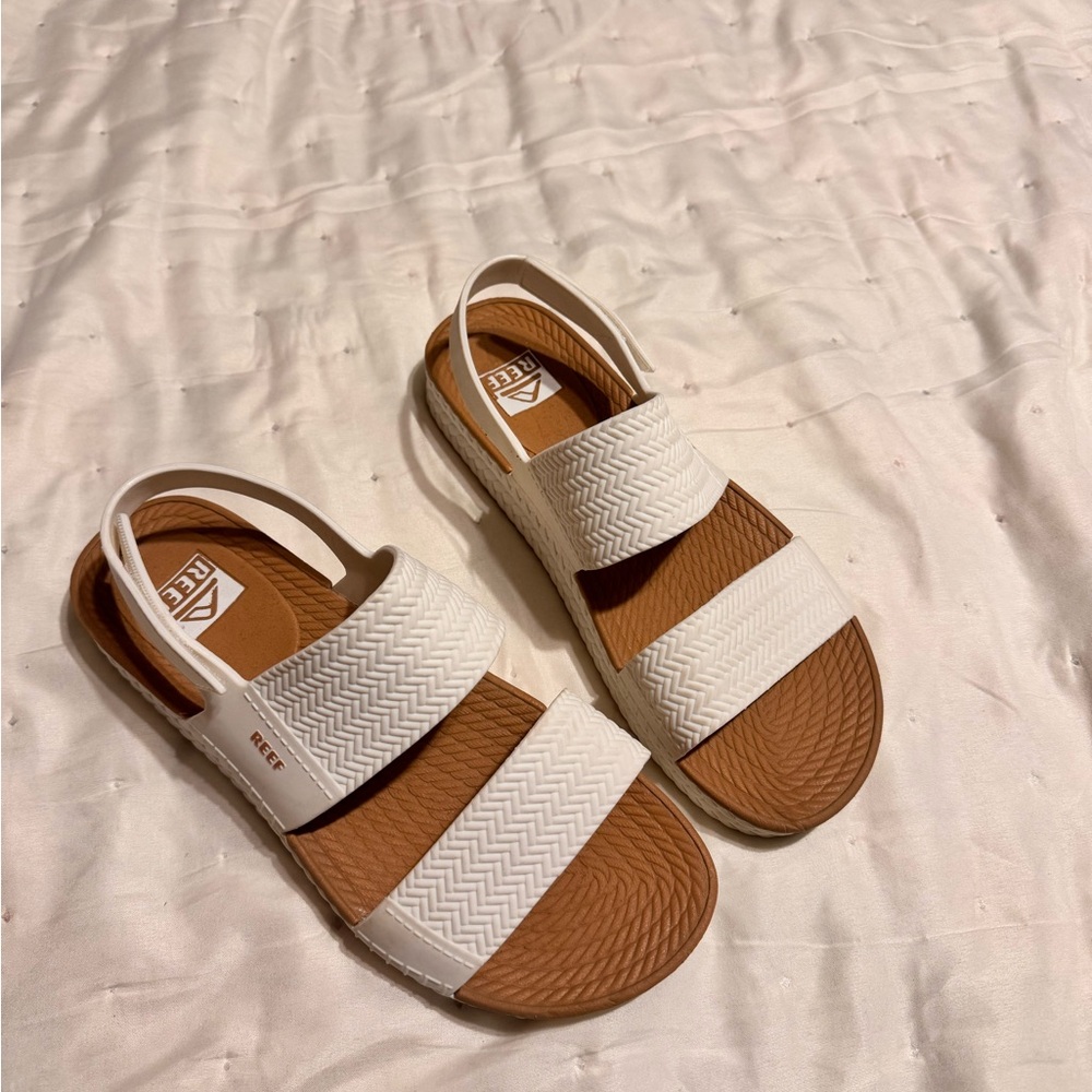 Reef White and Brown Sandals